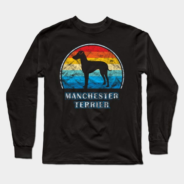 Manchester Terrier Vintage Design Dog Long Sleeve T-Shirt by millersye